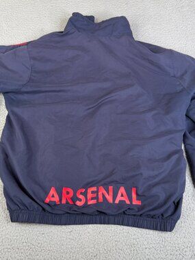 ARESNAL FC authentic Official Full Zip Jacket Mens XXL Blue Mesh Lined
